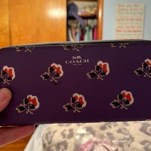 Coach floral wallet
